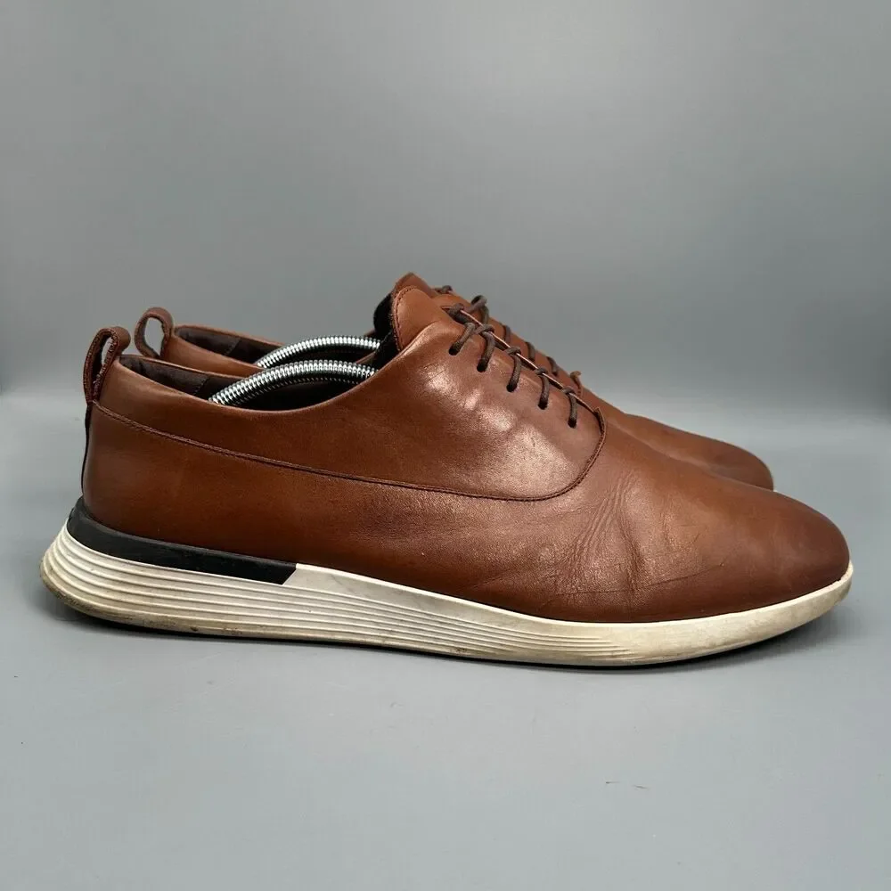 Wolf & Shepherd Crossover Derby Hybrid Mens 14 Brown Dress Shoes Lace-Up Low Top
